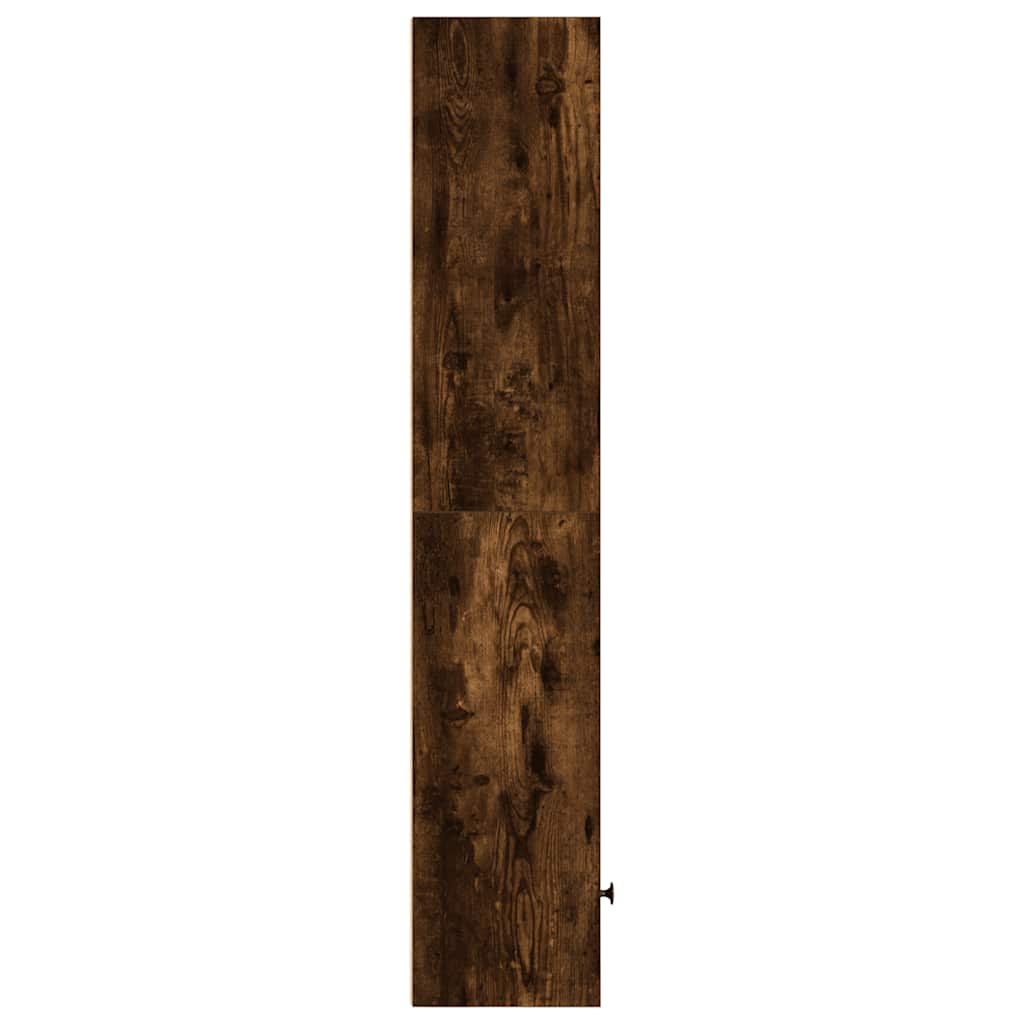 Βιβλιοθήκη Καπνιστή Δρυς 31x24x127 εκ. από Επεξεργασμένο Ξύλο