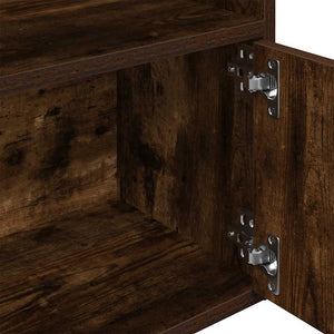 Βιβλιοθήκη Καπνιστή Δρυς 31x24x127 εκ. από Επεξεργασμένο Ξύλο