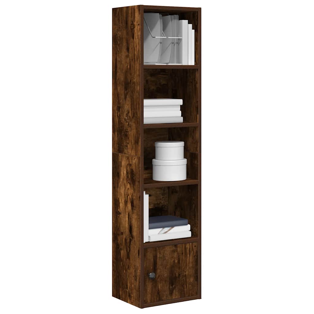 Βιβλιοθήκη Καπνιστή Δρυς 31x24x127 εκ. από Επεξεργασμένο Ξύλο