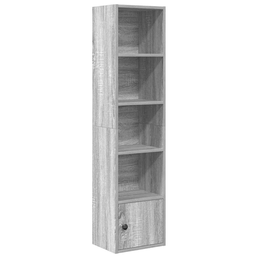 Βιβλιοθήκη Γκρι Sonoma 31x24x127 εκ. από Επεξεργασμένο Ξύλο