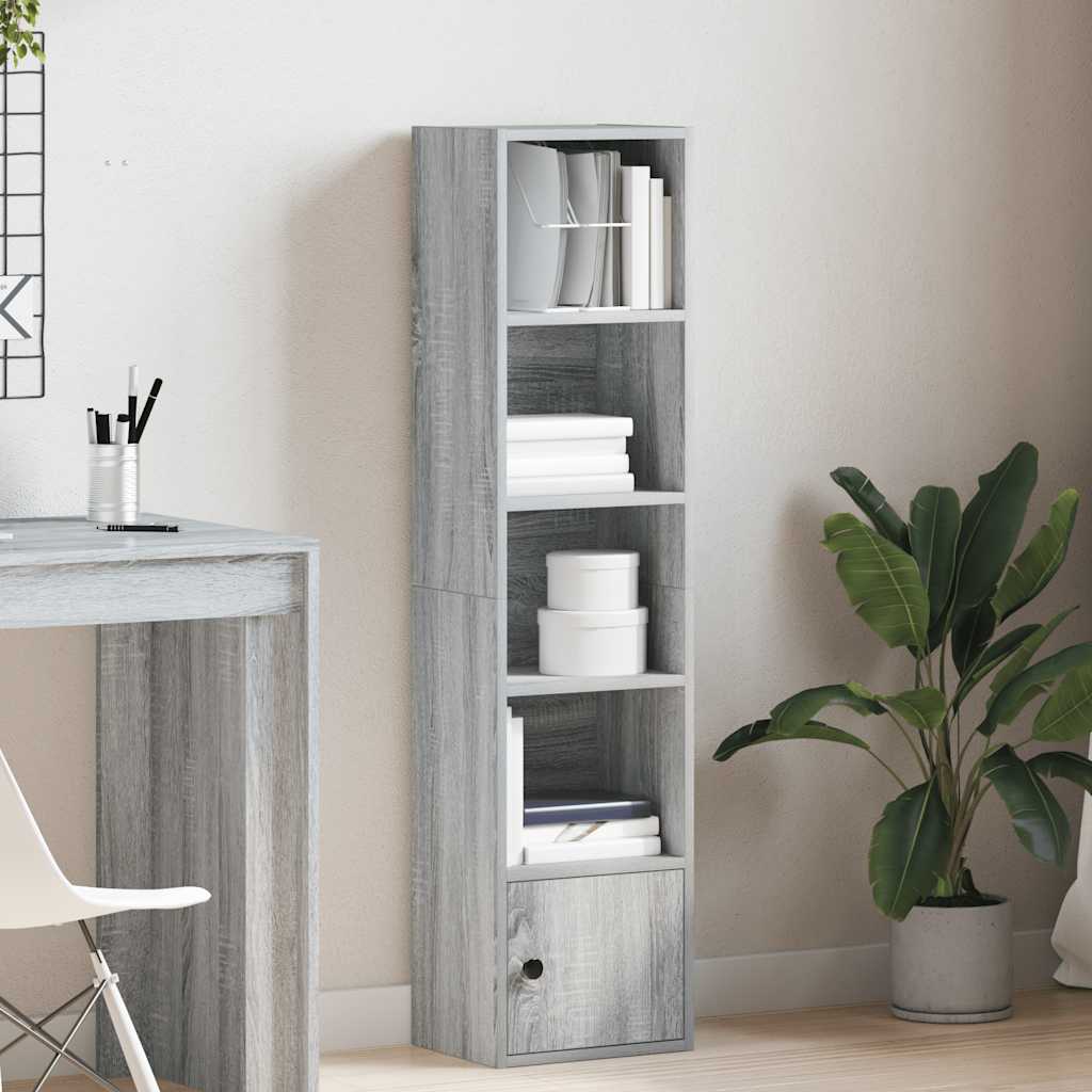 Βιβλιοθήκη Γκρι Sonoma 31x24x127 εκ. από Επεξεργασμένο Ξύλο