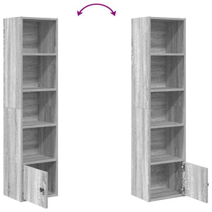 Βιβλιοθήκη Γκρι Sonoma 31x24x127 εκ. από Επεξεργασμένο Ξύλο