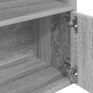 Βιβλιοθήκη Γκρι Sonoma 31x24x127 εκ. από Επεξεργασμένο Ξύλο