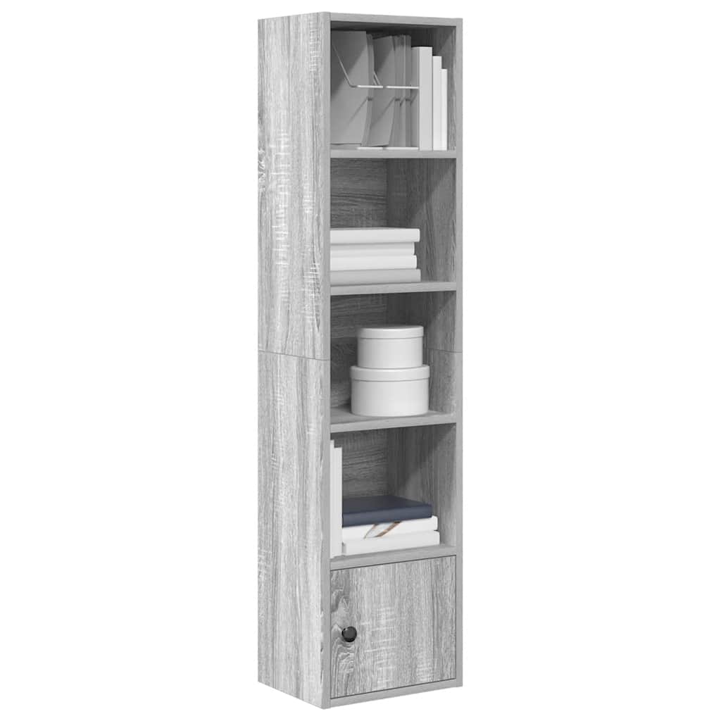 Βιβλιοθήκη Γκρι Sonoma 31x24x127 εκ. από Επεξεργασμένο Ξύλο