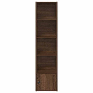 Βιβλιοθήκη Καφέ Δρυς 31x24x127 εκ. από Επεξεργασμένο Ξύλο - Pakobazaar