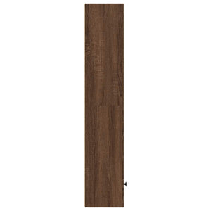 Βιβλιοθήκη Καφέ Δρυς 31x24x127 εκ. από Επεξεργασμένο Ξύλο - Pakobazaar