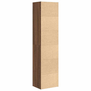 Βιβλιοθήκη Καφέ Δρυς 31x24x127 εκ. από Επεξεργασμένο Ξύλο - Pakobazaar