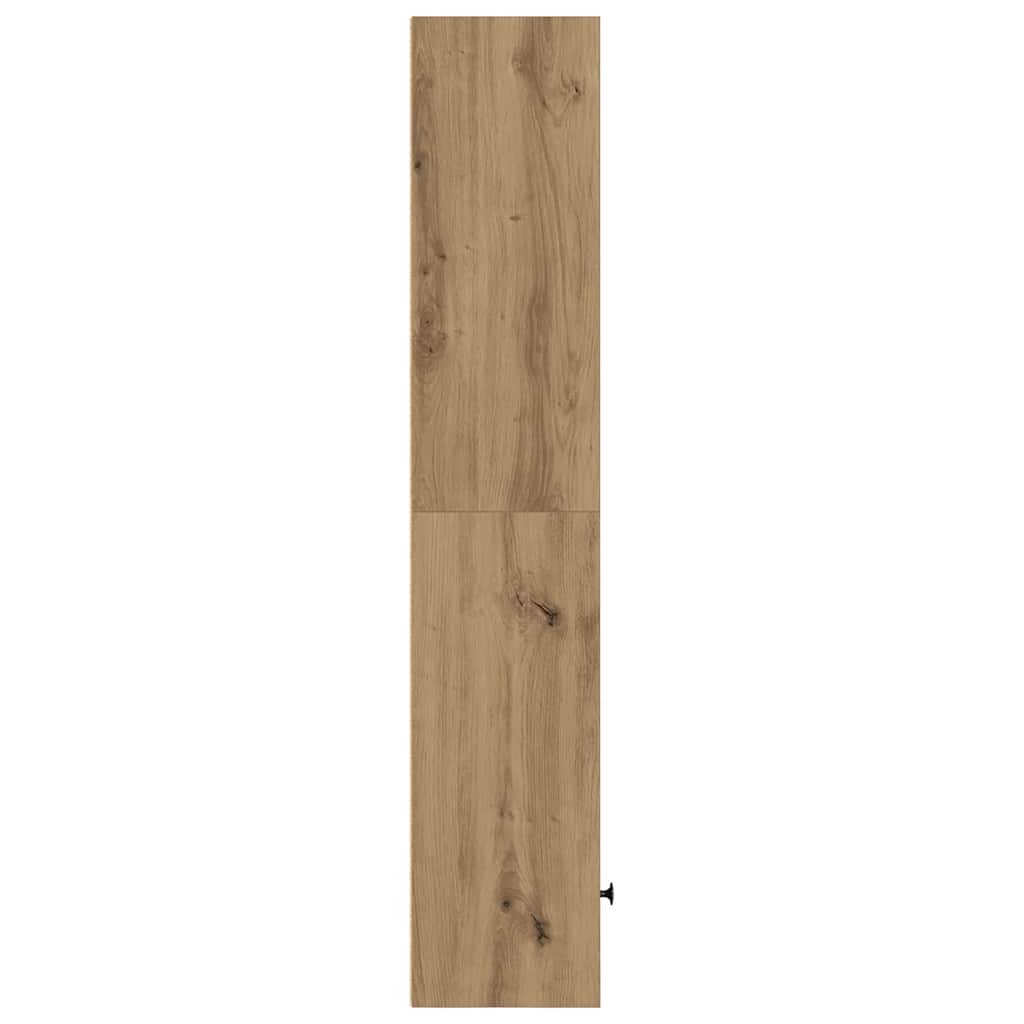 Βιβλιοθήκη Αρτισιανή Δρυς 31x24x127 εκ. Επεξ. Ξύλο - Pakobazaar