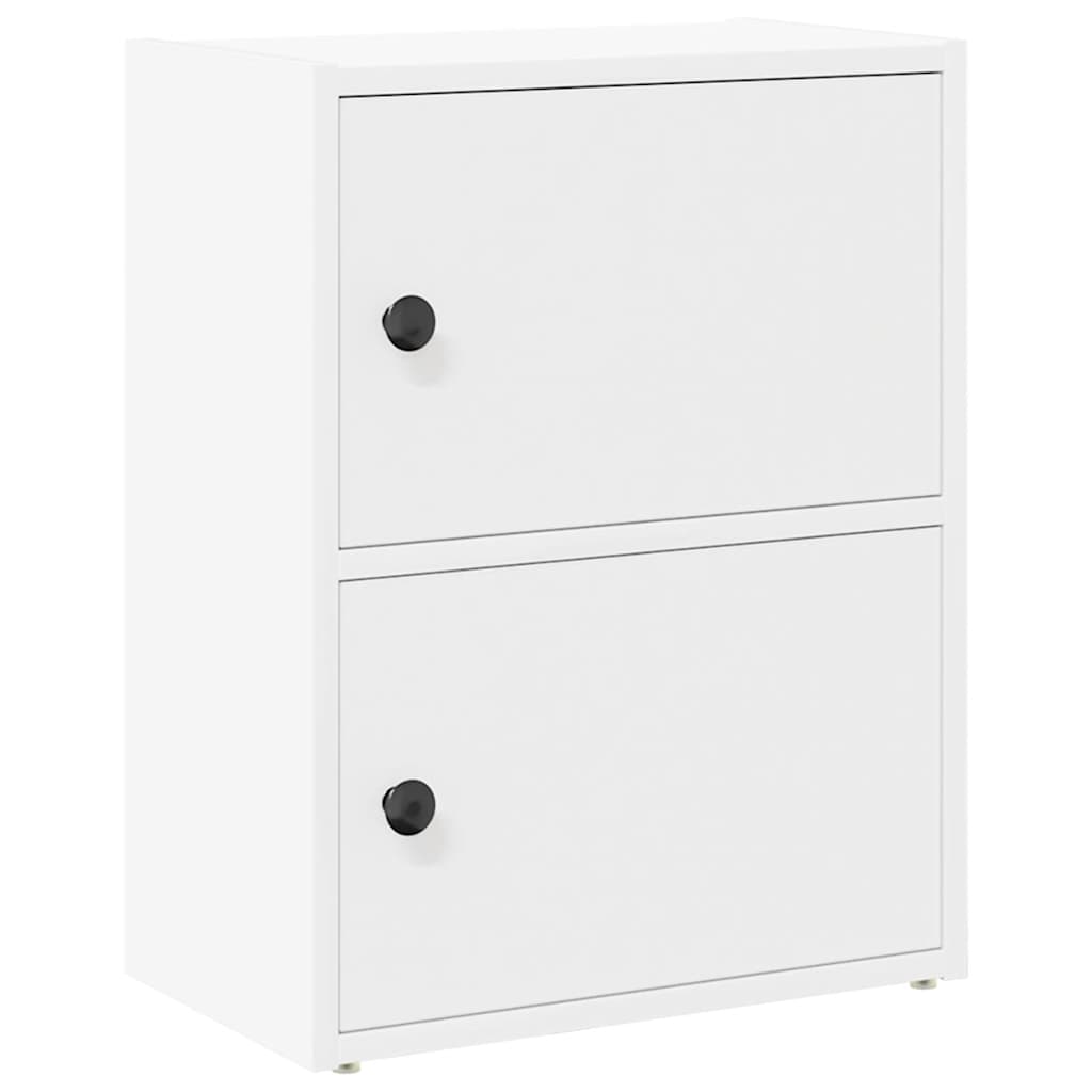 Βιβλιοθήκη Λευκή 40x24x52 εκ. από Επεξεργασμένο Ξύλο - Pakobazaar