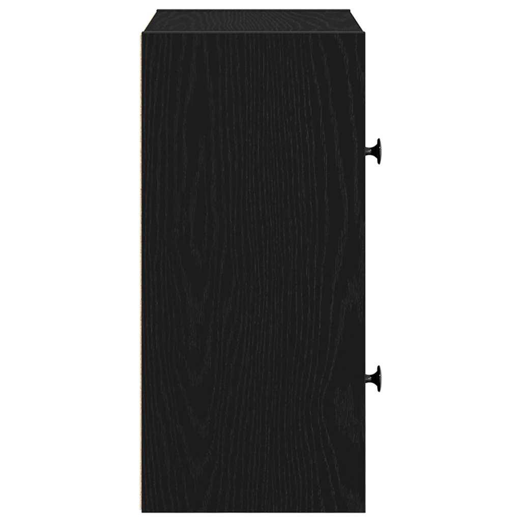 Βιβλιοθήκη Μαύρη Δρυς 40x24x52 εκ. Κατασκευασμένο ξύλο - Pakobazaar