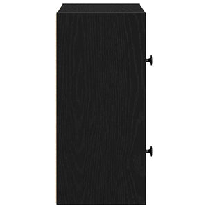 Βιβλιοθήκη Μαύρη Δρυς 40x24x52 εκ. Κατασκευασμένο ξύλο - Pakobazaar