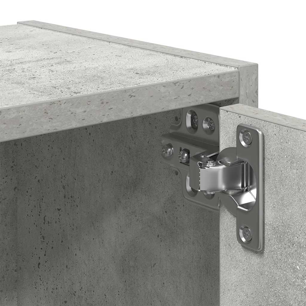 Βιβλιοθήκη Γκρι Σκυροδέματος 40x24x52 εκ. Επεξεργ. Ξύλο - Pakobazaar