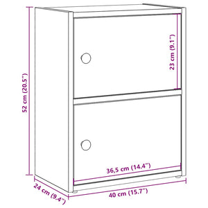 Βιβλιοθήκη Καπνιστή Δρυς 40x24x52 εκ. από Επεξεργασμένο Ξύλο