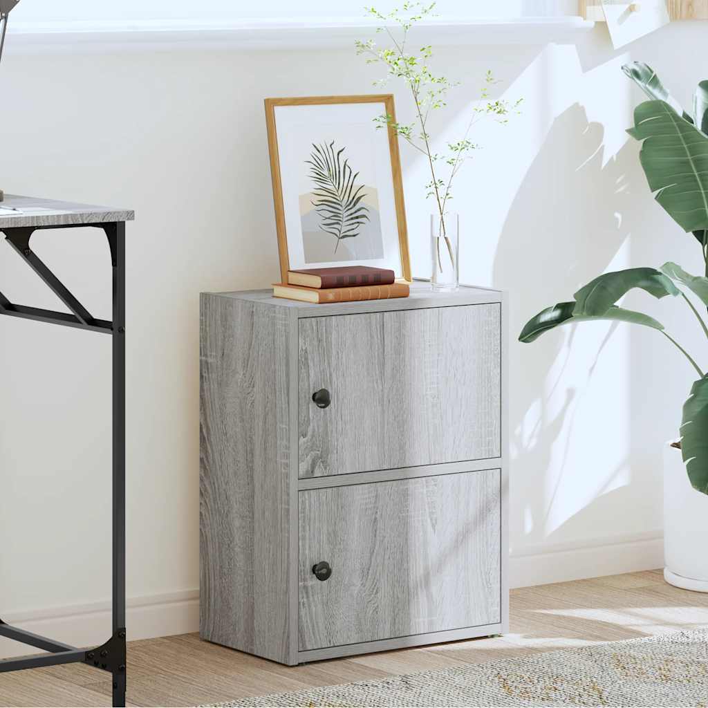 Βιβλιοθήκη Γκρι Sonoma 40x24x52 εκ. από Επεξεργασμένο Ξύλο