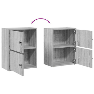 Βιβλιοθήκη Γκρι Sonoma 40x24x52 εκ. από Επεξεργασμένο Ξύλο
