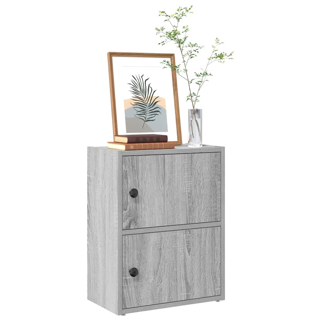 Βιβλιοθήκη Γκρι Sonoma 40x24x52 εκ. από Επεξεργασμένο Ξύλο