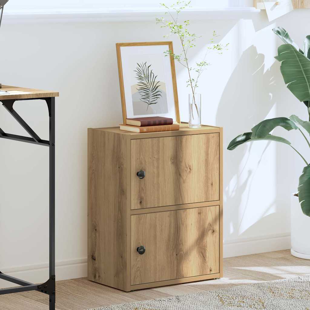 Βιβλιοθήκη Αρτισιανή Δρυς 40x24x52 εκ. Επεξ. Ξύλο - Pakobazaar