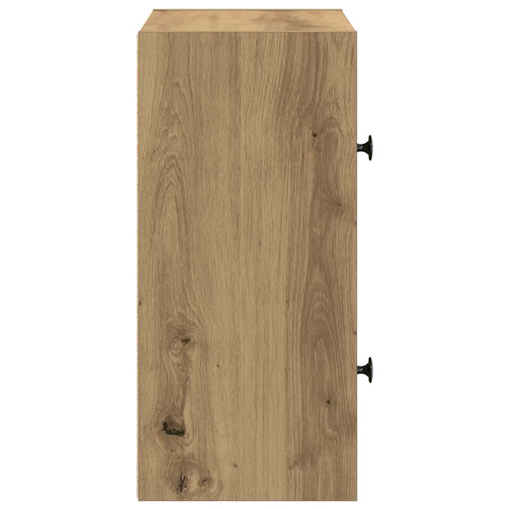 Βιβλιοθήκη Αρτισιανή Δρυς 40x24x52 εκ. Επεξ. Ξύλο - Pakobazaar