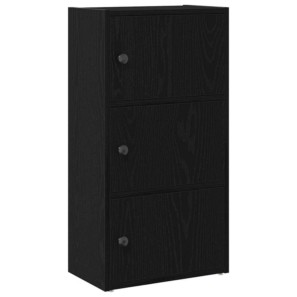 Βιβλιοθήκη Μαύρη Δρυς 40x24x77 εκ. Κατασκευασμένο ξύλο - Pakobazaar