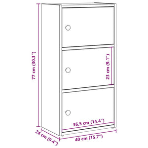 Βιβλιοθήκη Sonoma Δρυς 40x24x77 εκ. από Επεξεργασμένο Ξύλο - Pakobazaar