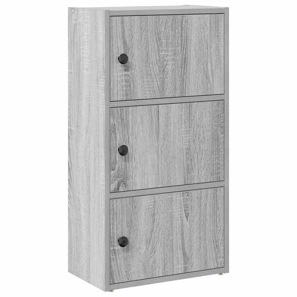 Βιβλιοθήκη Γκρι Sonoma 40x24x77 εκ. από Επεξεργασμένο Ξύλο