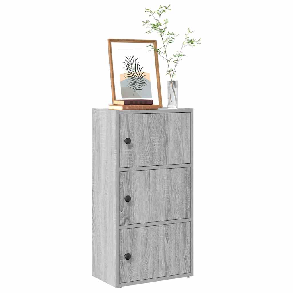Βιβλιοθήκη Γκρι Sonoma 40x24x77 εκ. από Επεξεργασμένο Ξύλο