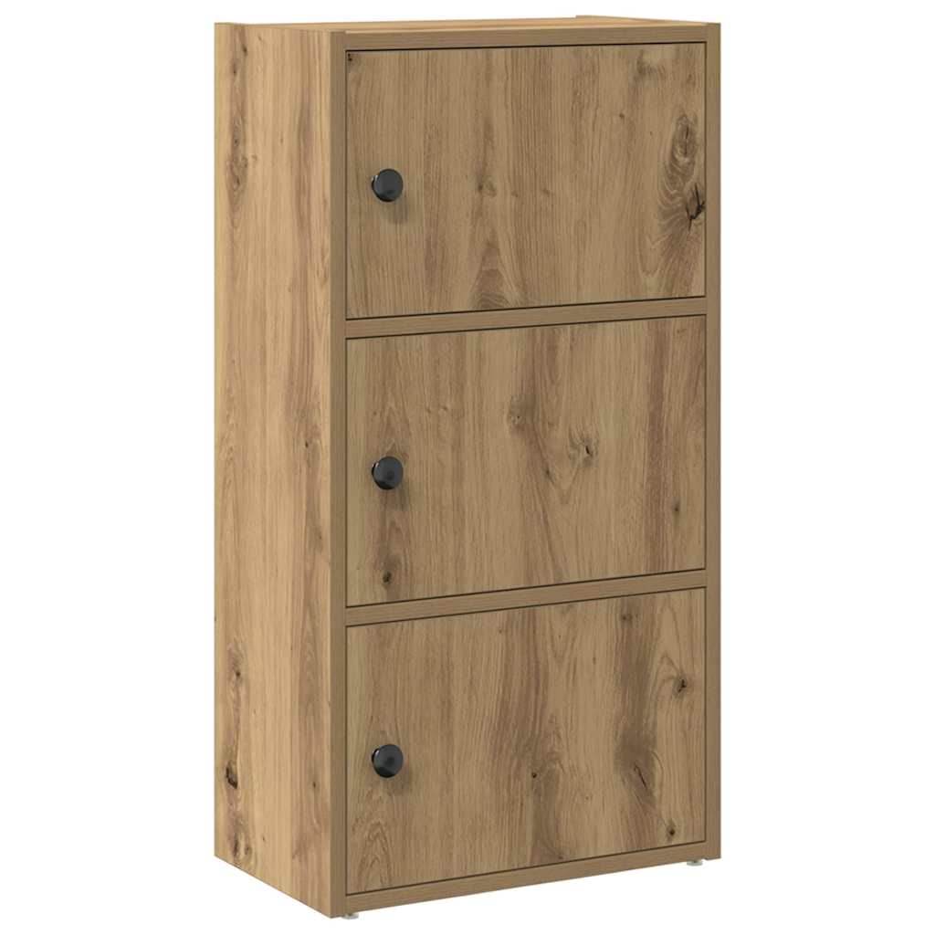 Βιβλιοθήκη Αρτισιανή Δρυς 40x24x77 εκ. Επεξ. Ξύλο - Pakobazaar