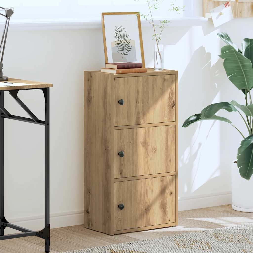 Βιβλιοθήκη Αρτισιανή Δρυς 40x24x77 εκ. Επεξ. Ξύλο - Pakobazaar