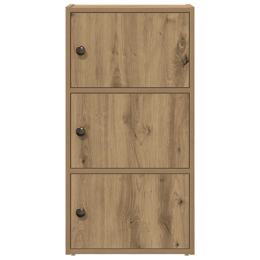 Βιβλιοθήκη Αρτισιανή Δρυς 40x24x77 εκ. Επεξ. Ξύλο - Pakobazaar
