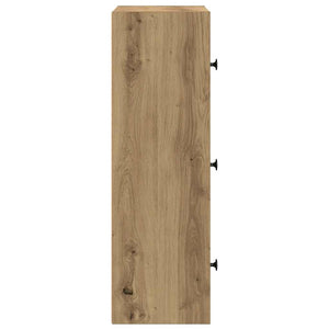 Βιβλιοθήκη Αρτισιανή Δρυς 40x24x77 εκ. Επεξ. Ξύλο - Pakobazaar