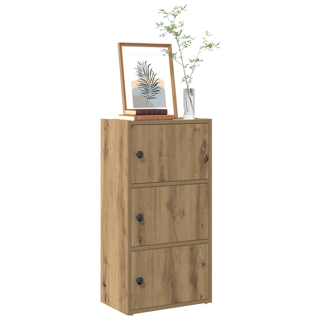 Βιβλιοθήκη Αρτισιανή Δρυς 40x24x77 εκ. Επεξ. Ξύλο - Pakobazaar