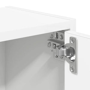 Βιβλιοθήκη Λευκή 40x24x102 εκ. από Επεξεργασμένο Ξύλο