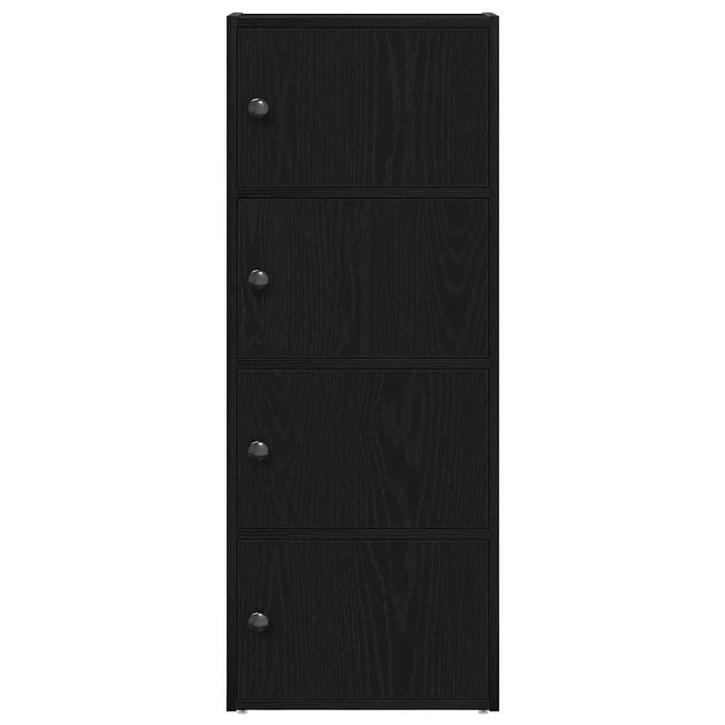 Βιβλιοθήκη Μαύρη Δρυς 40x24x102 εκ. Κατασκευασμένο ξύλο