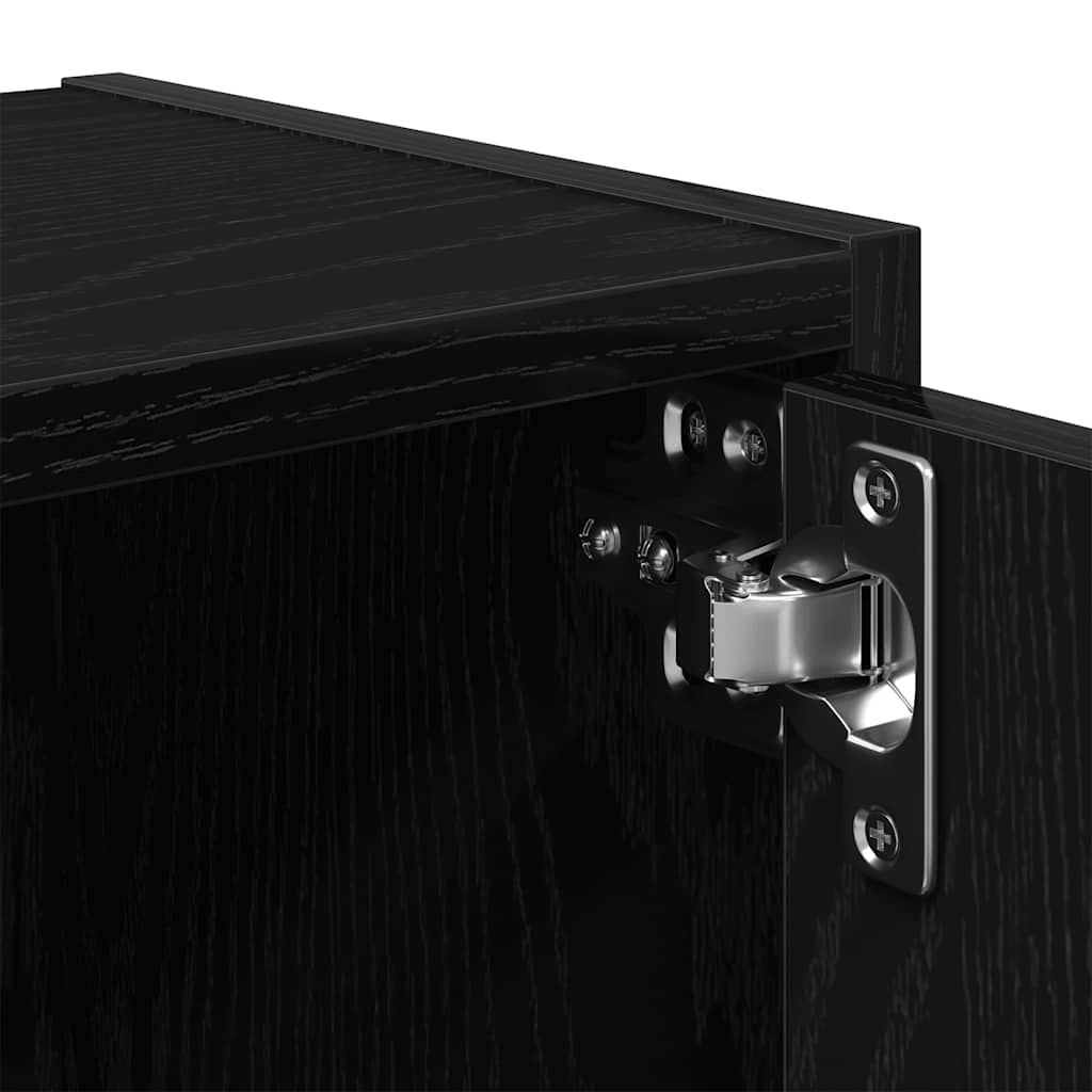 Βιβλιοθήκη Μαύρη Δρυς 40x24x102 εκ. Κατασκευασμένο ξύλο