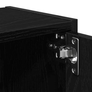 Βιβλιοθήκη Μαύρη Δρυς 40x24x102 εκ. Κατασκευασμένο ξύλο