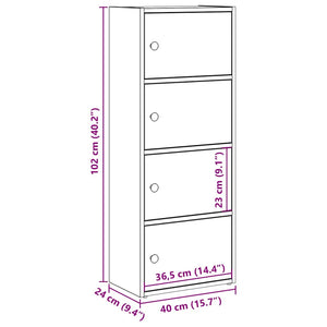 Βιβλιοθήκη Sonoma Δρυς 40x24x102 εκ. από Επεξεργασμένο Ξύλο - Pakobazaar