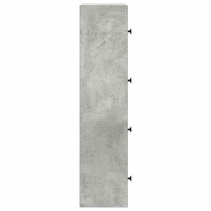 Βιβλιοθήκη Γκρι Σκυροδέματος 40x24x102 εκ. Επεξεργ. Ξύλο - Pakobazaar