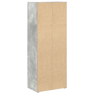 Βιβλιοθήκη Γκρι Σκυροδέματος 40x24x102 εκ. Επεξεργ. Ξύλο - Pakobazaar