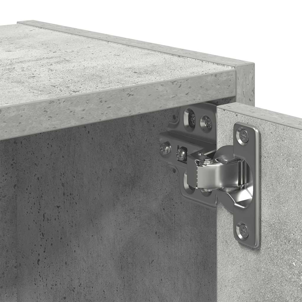 Βιβλιοθήκη Γκρι Σκυροδέματος 40x24x102 εκ. Επεξεργ. Ξύλο - Pakobazaar