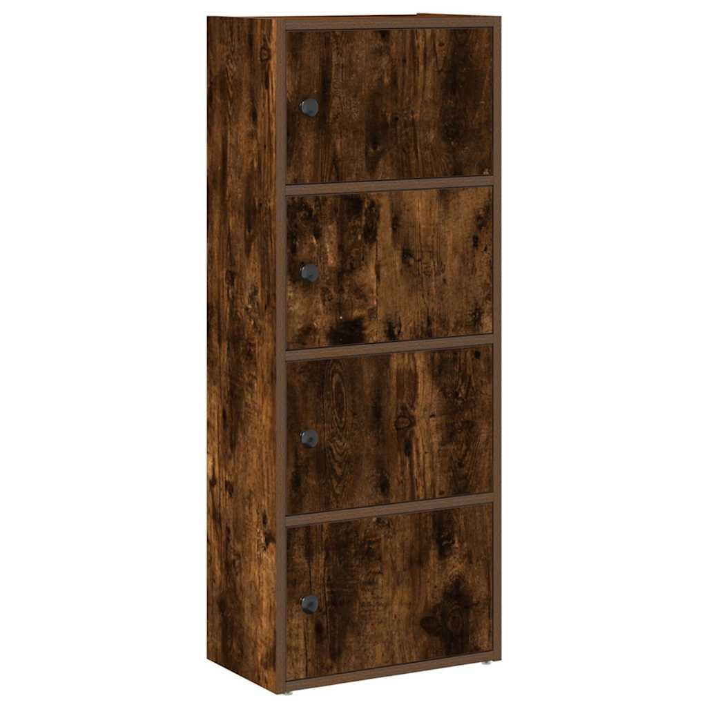 Βιβλιοθήκη Καπνιστή Δρυς 40x24x102 εκ. από Επεξεργασμένο Ξύλο - Pakobazaar