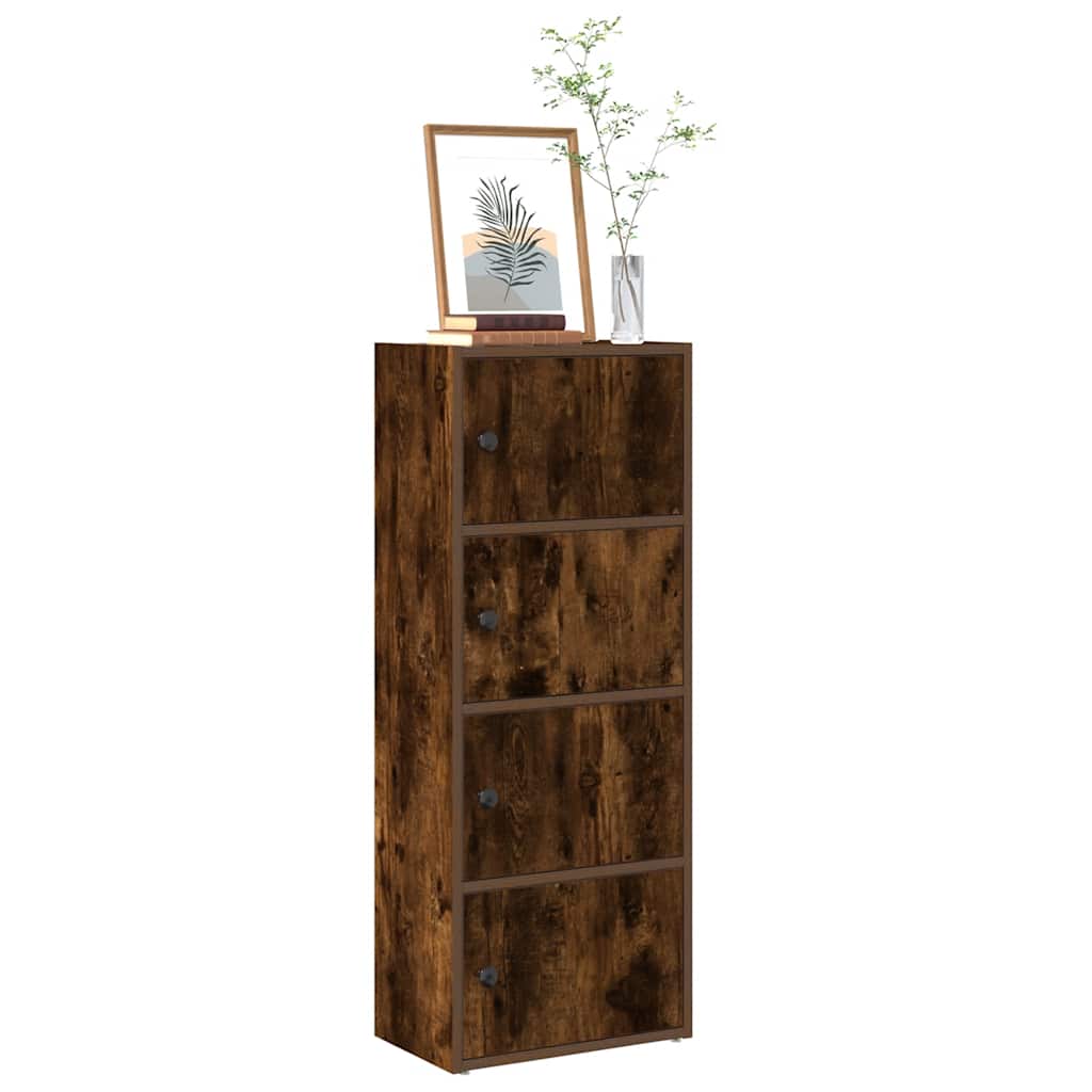 Βιβλιοθήκη Καπνιστή Δρυς 40x24x102 εκ. από Επεξεργασμένο Ξύλο - Pakobazaar