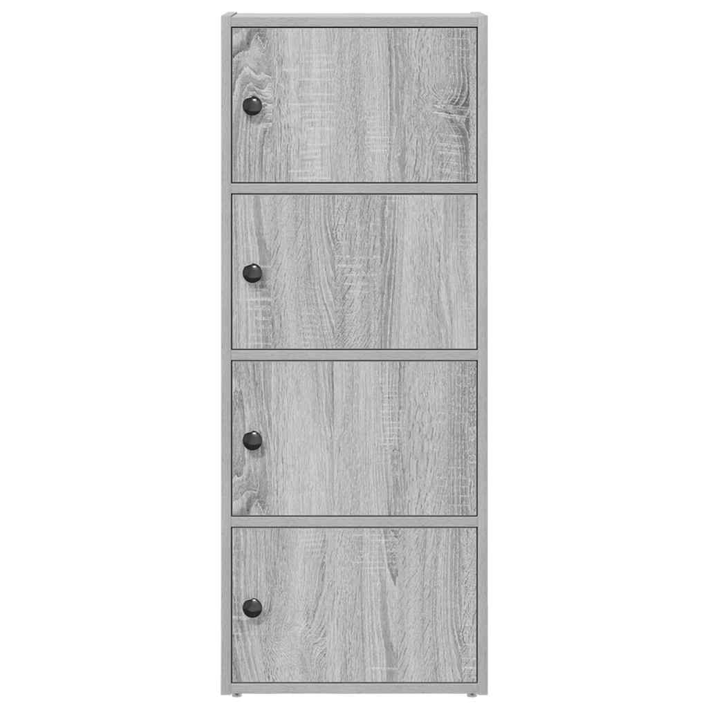 Βιβλιοθήκη Γκρι Sonoma 40x24x102 εκ. από Επεξεργασμένο Ξύλο - Pakobazaar