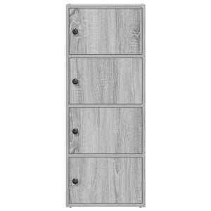 Βιβλιοθήκη Γκρι Sonoma 40x24x102 εκ. από Επεξεργασμένο Ξύλο - Pakobazaar