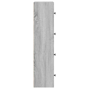 Βιβλιοθήκη Γκρι Sonoma 40x24x102 εκ. από Επεξεργασμένο Ξύλο - Pakobazaar