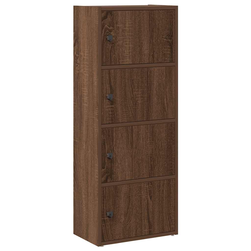 Βιβλιοθήκη Καφέ Δρυς 40x24x102 εκ. από Επεξεργασμένο Ξύλο