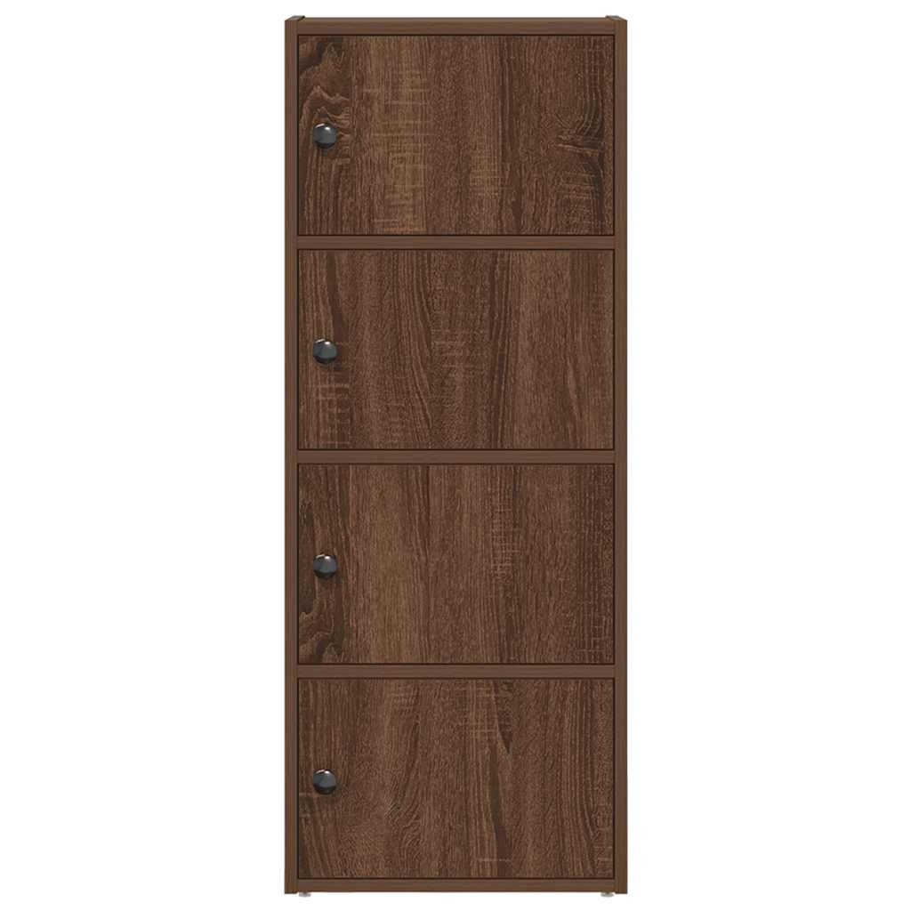 Βιβλιοθήκη Καφέ Δρυς 40x24x102 εκ. από Επεξεργασμένο Ξύλο
