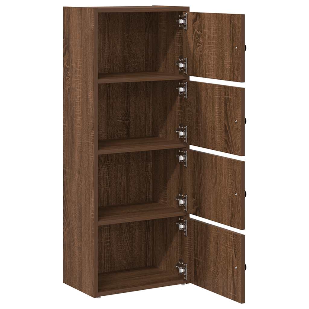 Βιβλιοθήκη Καφέ Δρυς 40x24x102 εκ. από Επεξεργασμένο Ξύλο