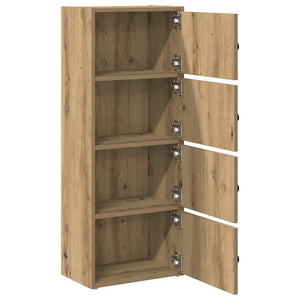 Βιβλιοθήκη Αρτισιανή Δρυς 40x24x102 εκ. Επεξ. Ξύλο - Pakobazaar