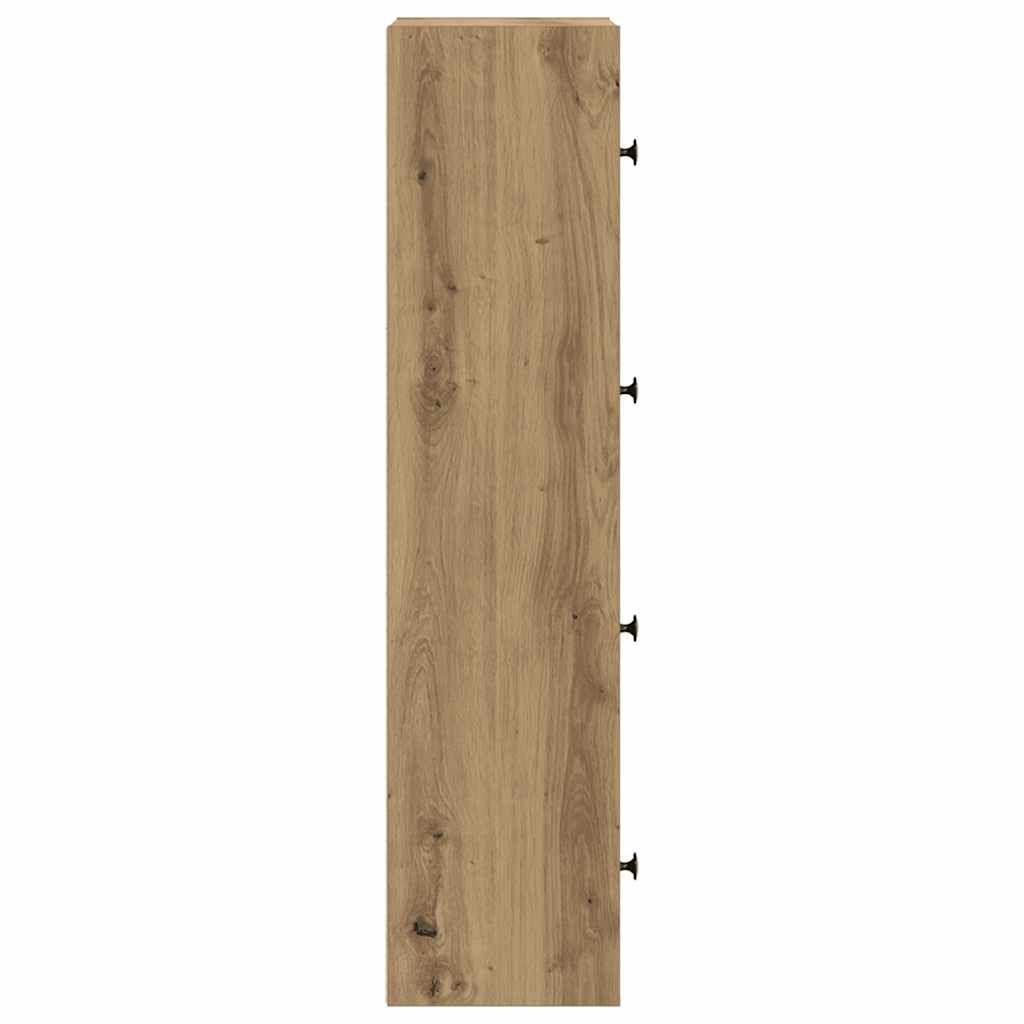 Βιβλιοθήκη Αρτισιανή Δρυς 40x24x102 εκ. Επεξ. Ξύλο - Pakobazaar