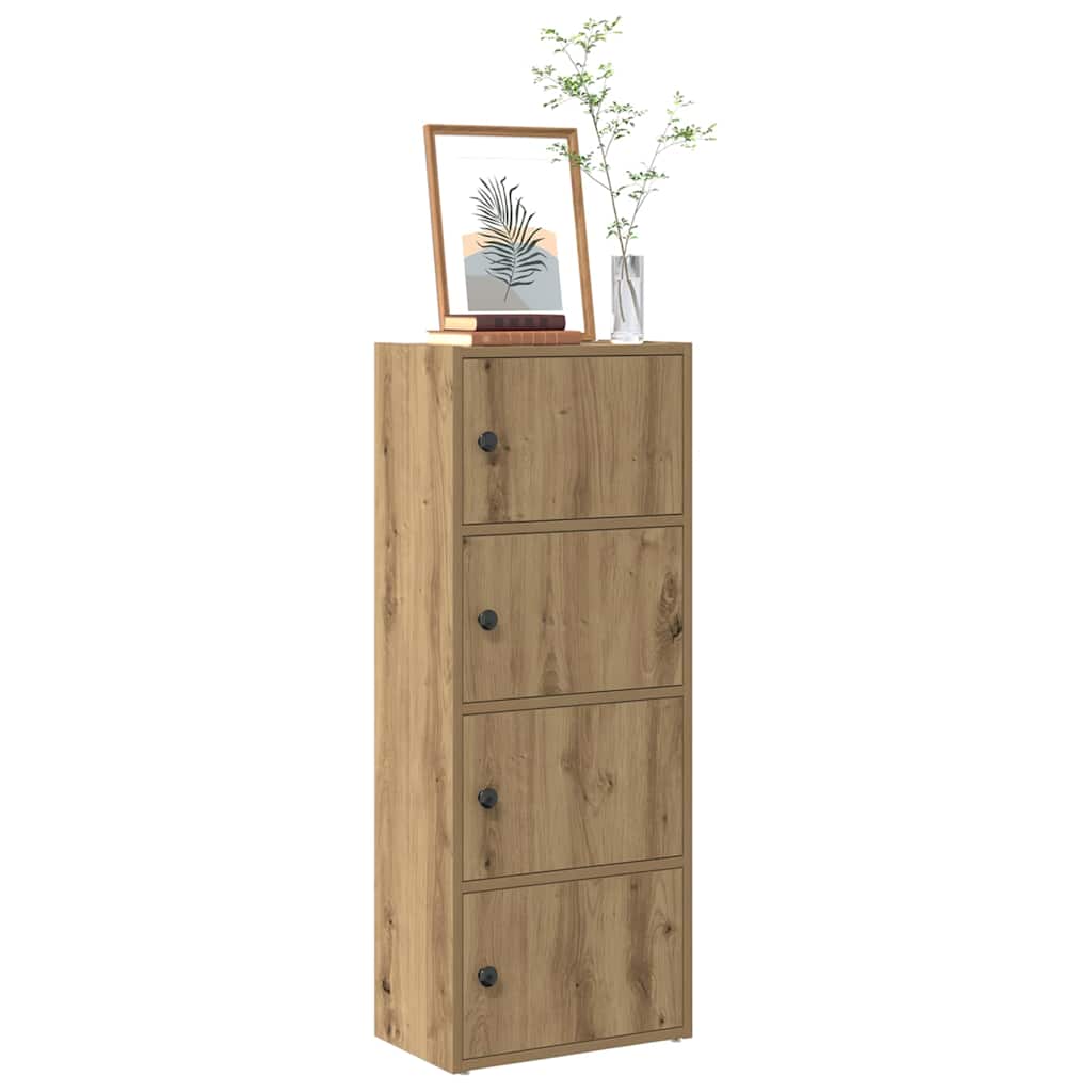 Βιβλιοθήκη Αρτισιανή Δρυς 40x24x102 εκ. Επεξ. Ξύλο - Pakobazaar